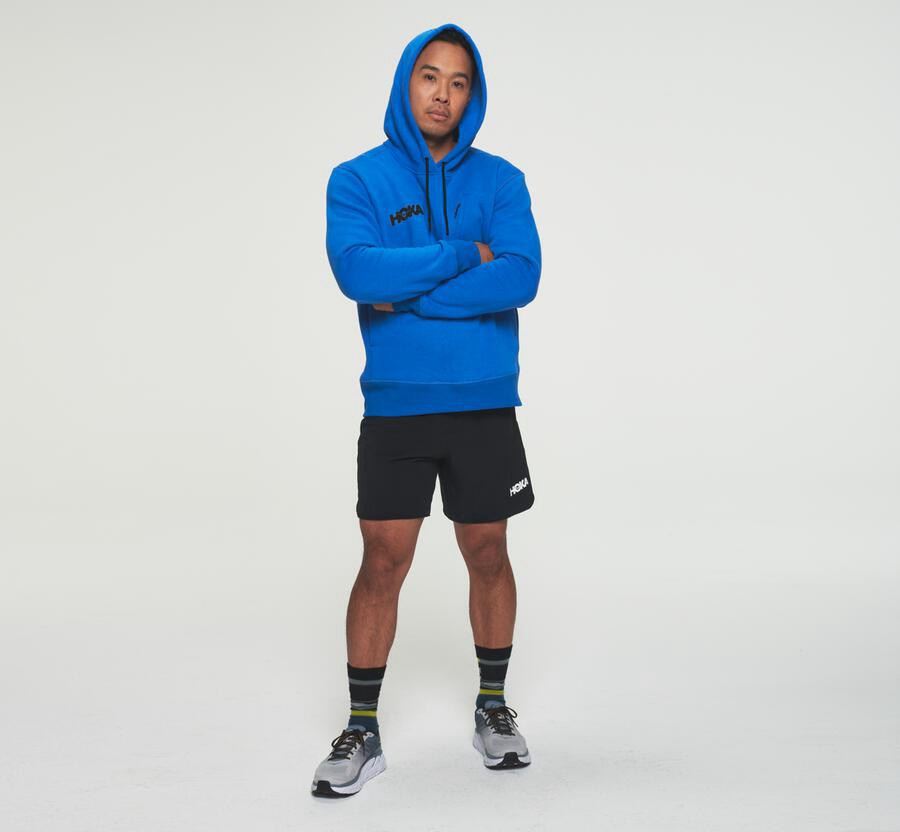 Hoka Australia One One Performance - Mens Hoodie Blue - HNPTZ-8016